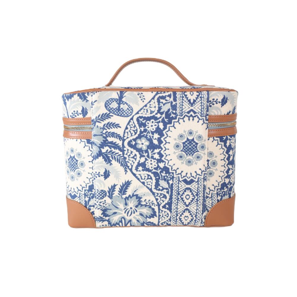 Spartina 449 Travel Accessory Train Case - Peeples Song Park Palms - Blue - NWT - Picture 5 of 7